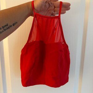 Charlotte Russe vintage red crop tank, size S